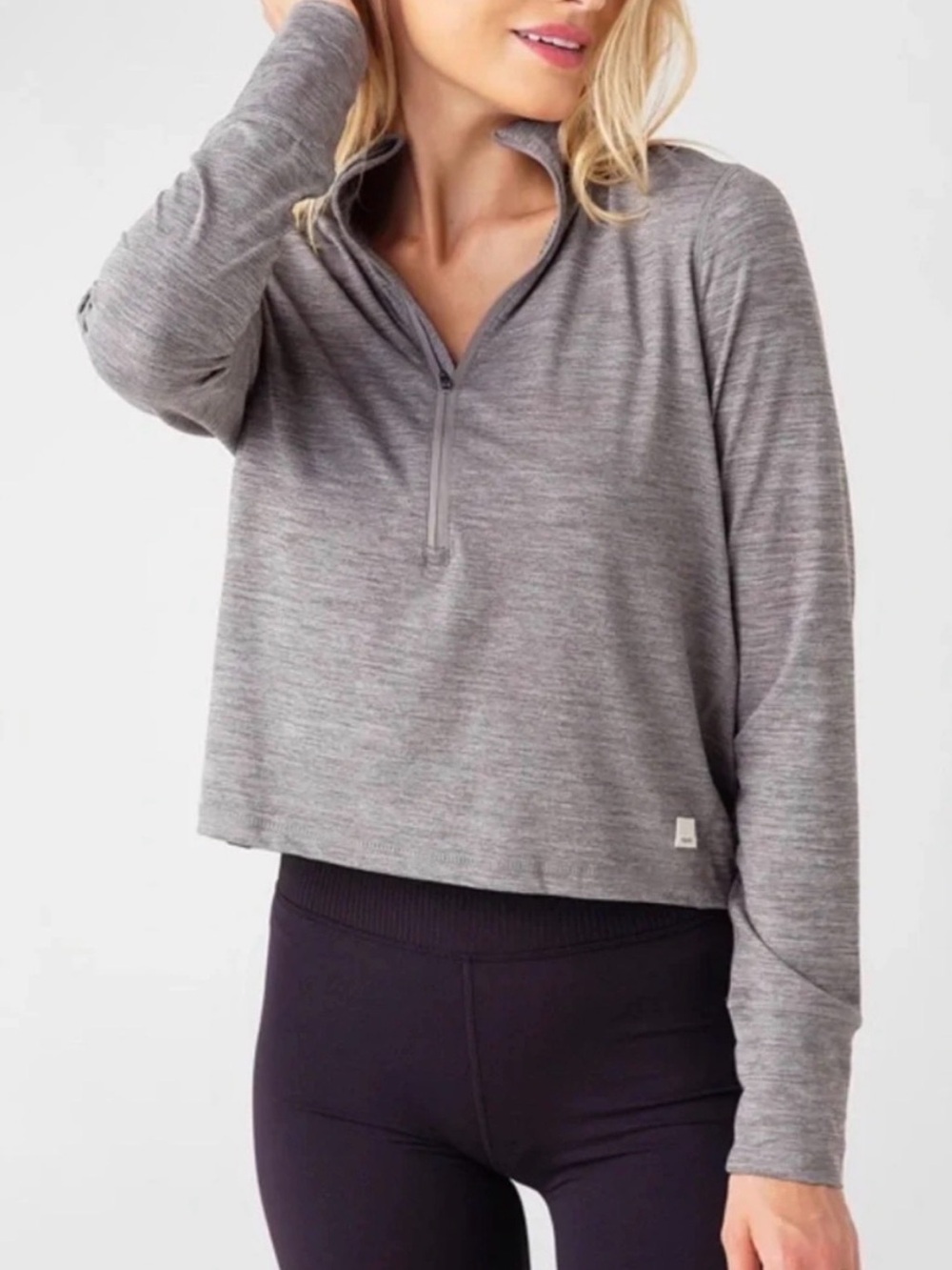 Vuori Women's Crescent Gray Half-Zip Pullover